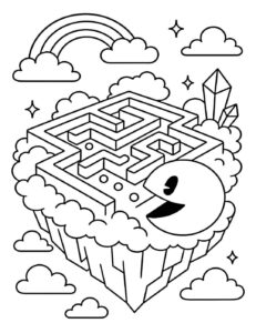 Desenho de Pacman Desenho Colorir Imprimir 05