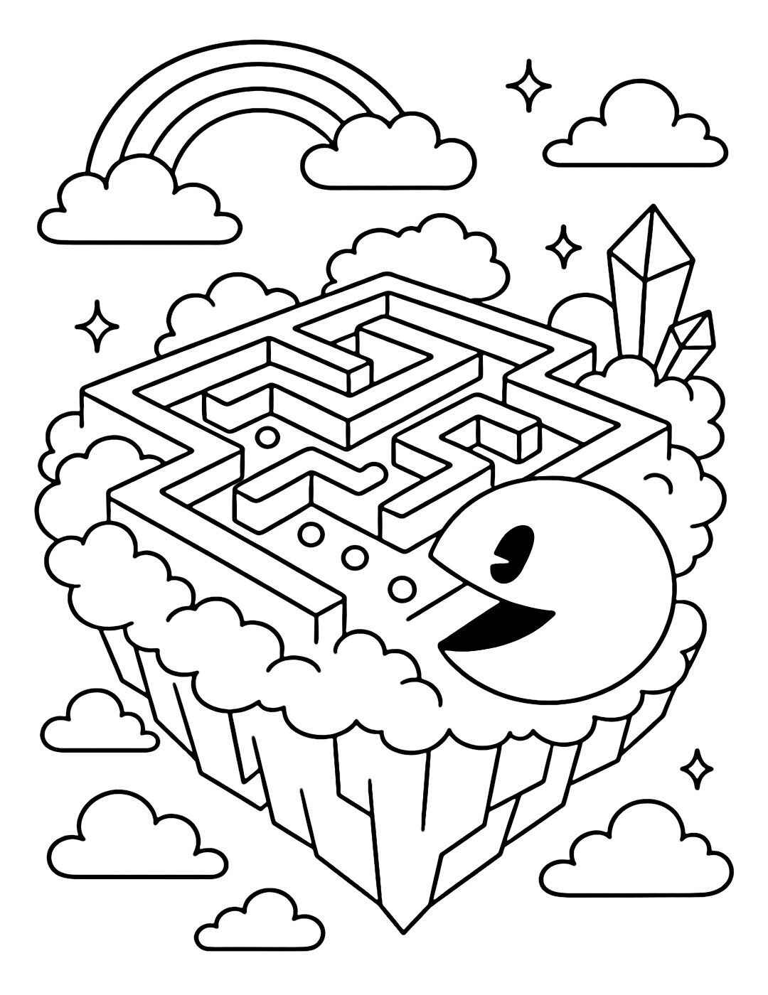 Desenho de Pacman Desenho Colorir Imprimir 05