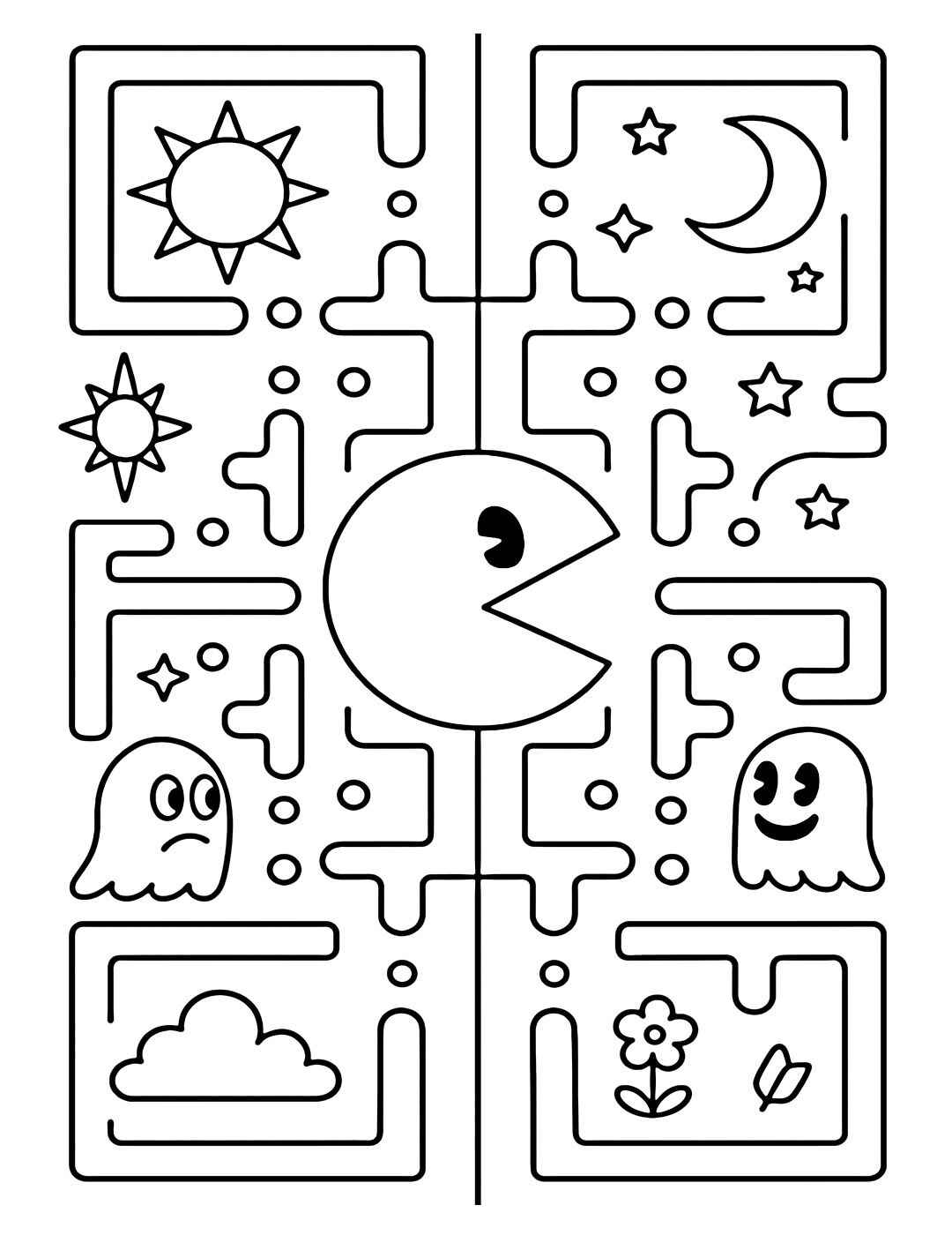 Desenho de Pacman Desenho Colorir Imprimir 08