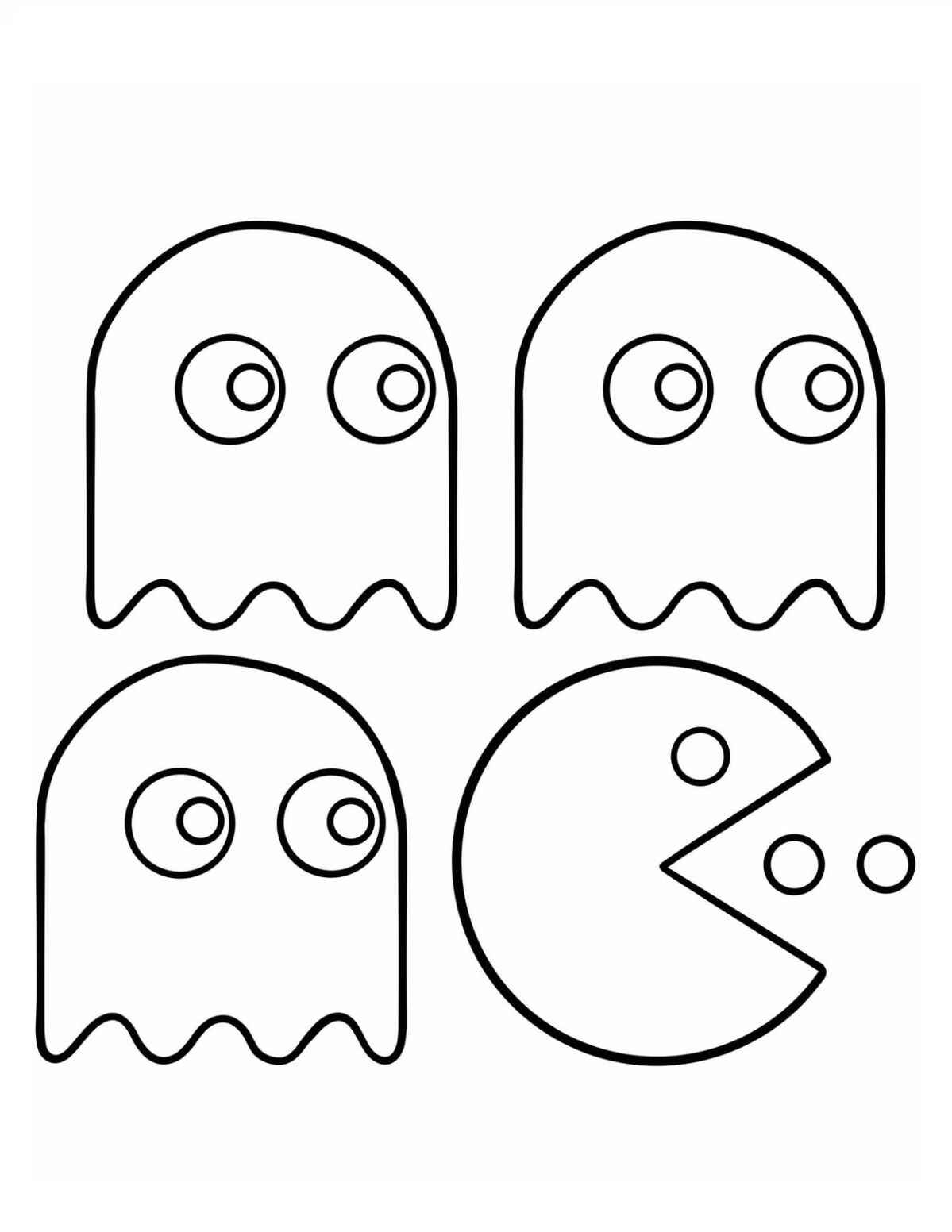 Desenho de Pacman Desenho Colorir Imprimir 11