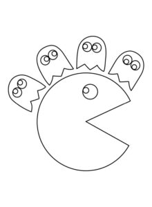 Desenho de Pacman Desenho Colorir Imprimir 16