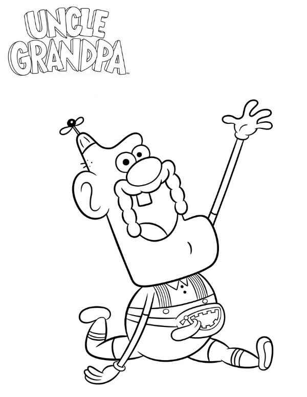 Desenho de Titio Avô Desenho Colorir Imprimir 02