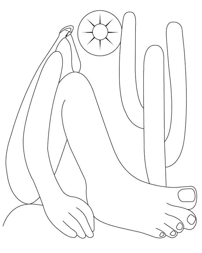 Desenho de Abaporu Desenho Colorir Imprimir 1