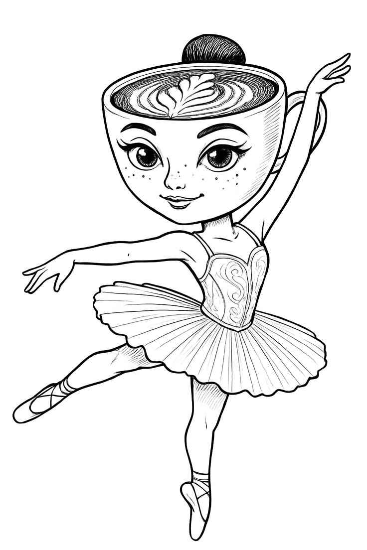 Desenho de Ballerina Capuccina Desenho Colorir Imprimir 01