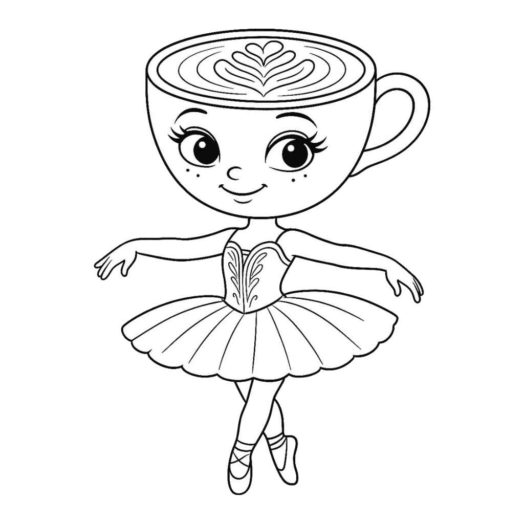 Desenho de Ballerina Capuccina Desenho Colorir Imprimir 02