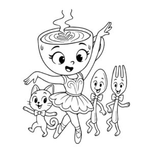 Desenho de Ballerina Capuccina Desenho Colorir Imprimir 04