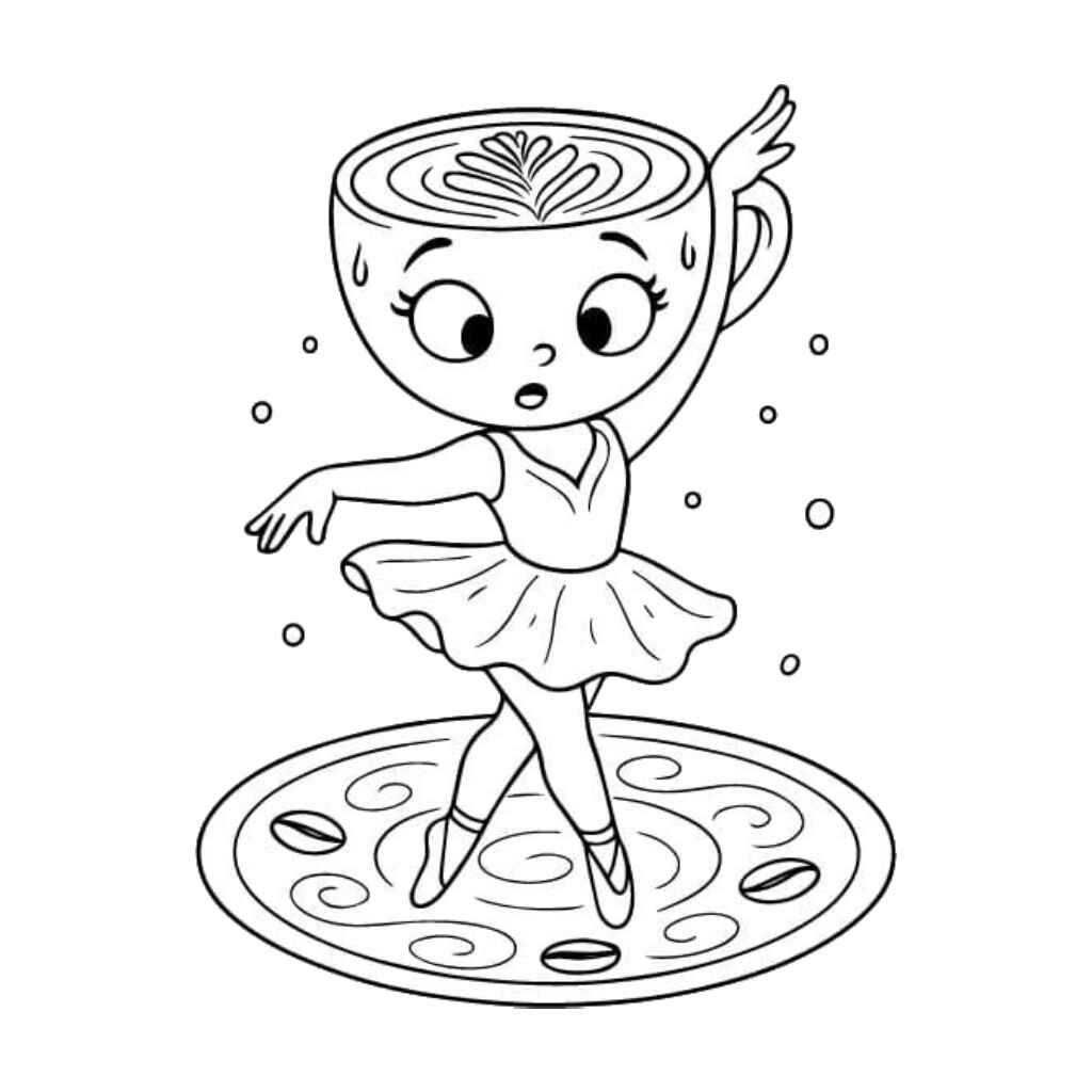 Desenho de Ballerina Capuccina Desenho Colorir Imprimir 07