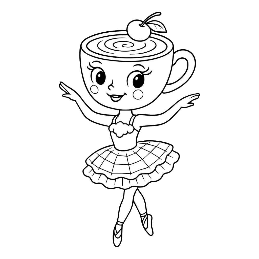 Desenho de Ballerina Capuccina Desenho Colorir Imprimir 08