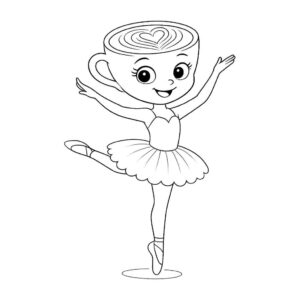 Desenho de Ballerina Capuccina Desenho Colorir Imprimir 09