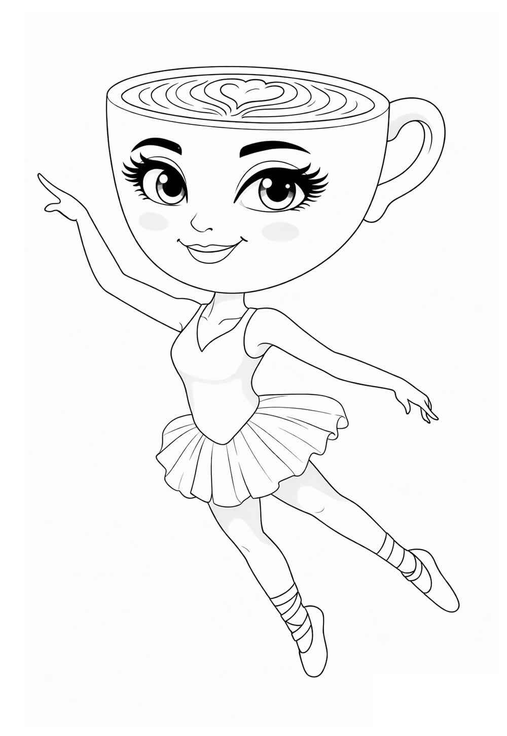 Desenho de Ballerina Capuccina Desenho Colorir Imprimir 13