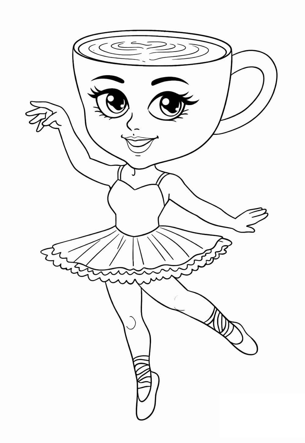 Desenho de Ballerina Capuccina Desenho Colorir Imprimir 16