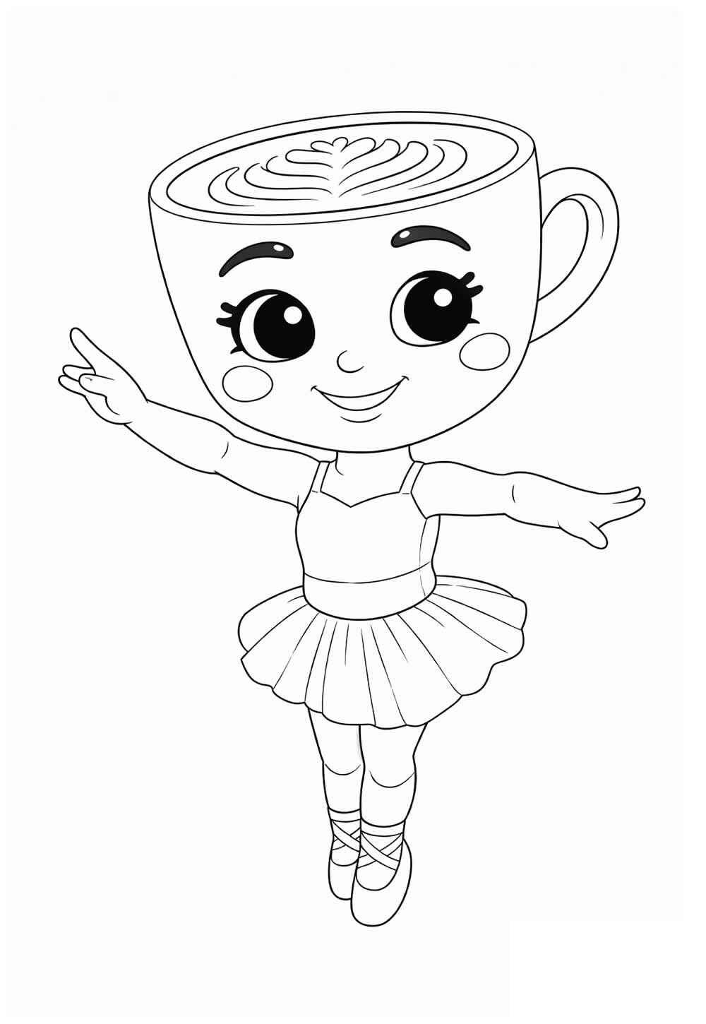 Desenho de Ballerina Capuccina Desenho Colorir Imprimir 17