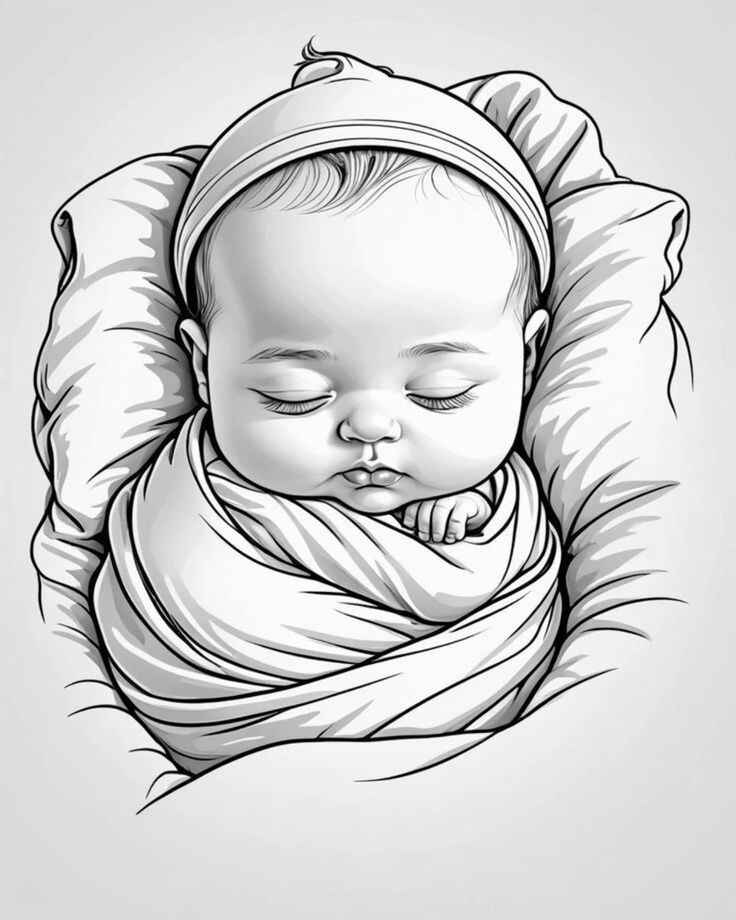 Desenho de Bebe Desenho Colorir Imprimir 07