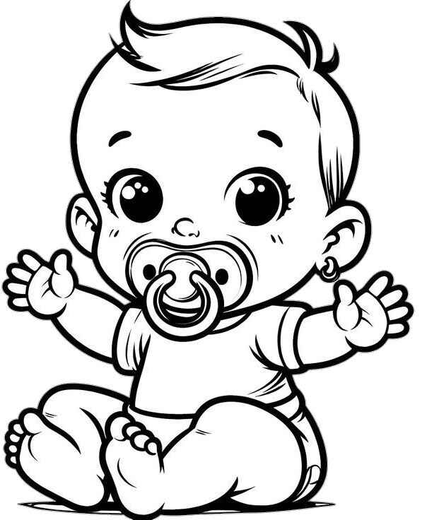 Desenho de Bebe Desenho Colorir Imprimir 42