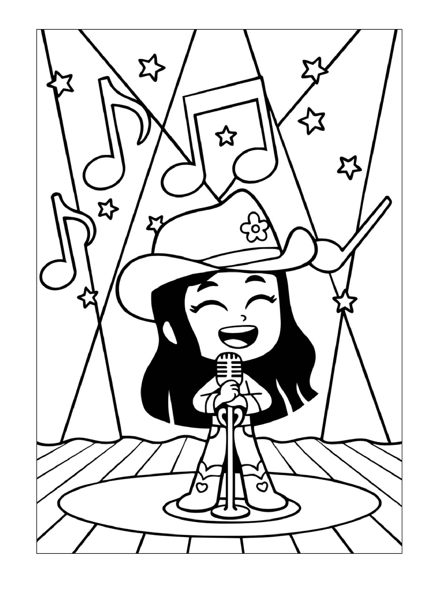 Desenho de Boiadeirinha Desenho Colorir Imprimir 8