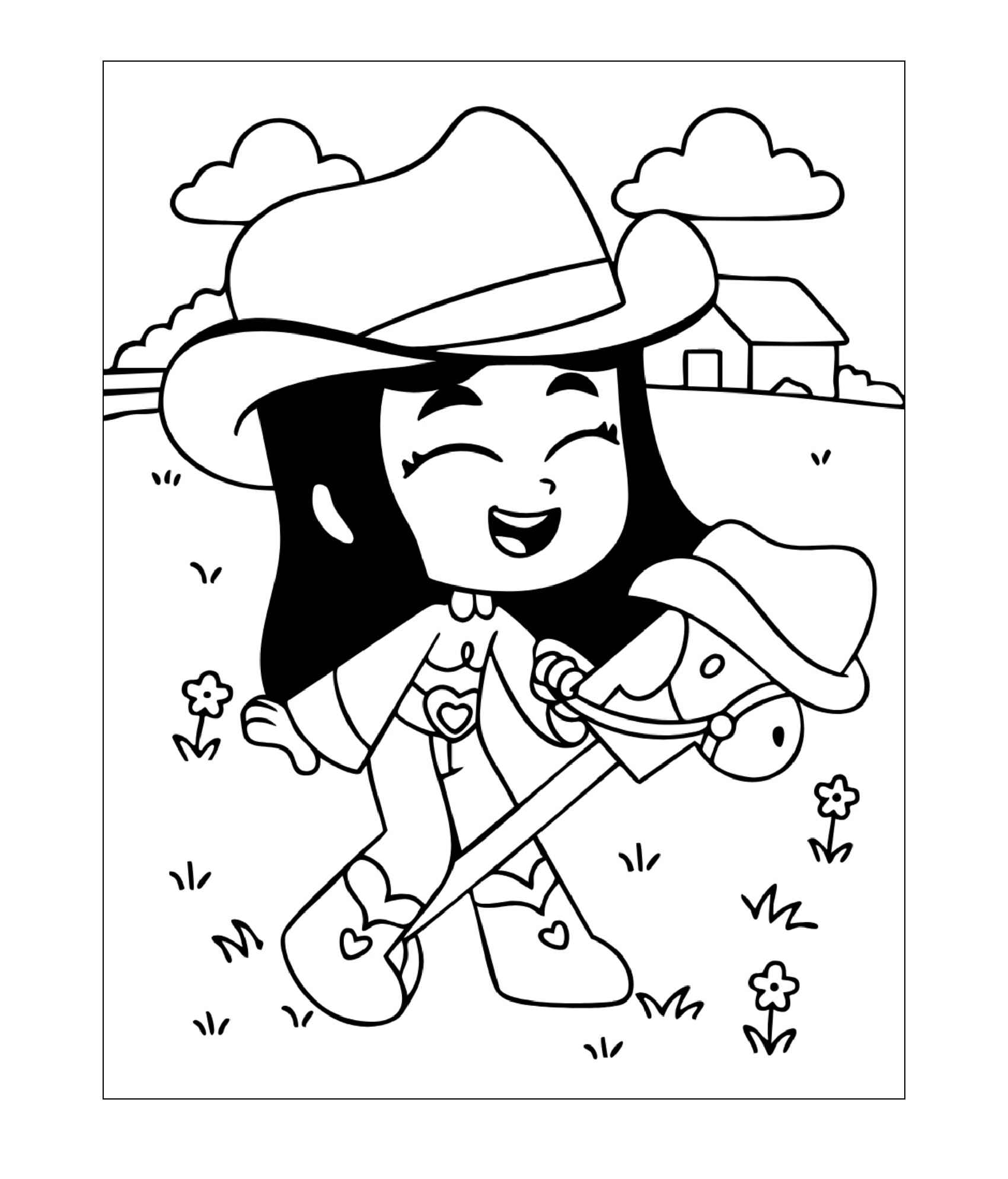 Desenho de Boiadeirinha Desenho Colorir Imprimir 9