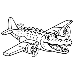 Desenho de Bombardino Crocodilo Desenho Colorir Imprimir 3