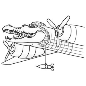 Desenho de Bombardino Crocodilo Desenho Colorir Imprimir 5