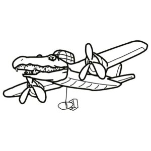 Desenho de Bombardino Crocodilo Desenho Colorir Imprimir 6