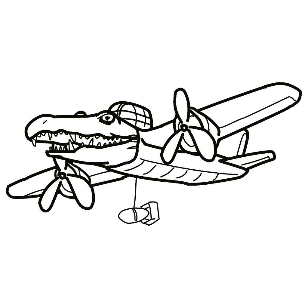 Desenho de Bombardino Crocodilo Desenho Colorir Imprimir 6