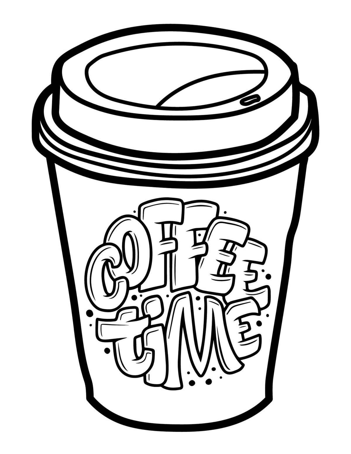 Café Desenho Colorir Imprimir 02