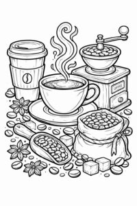 Desenho de Café Desenho Colorir Imprimir 04