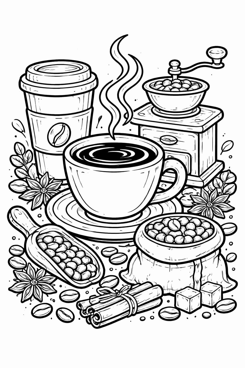 Desenho de Café Desenho Colorir Imprimir 10