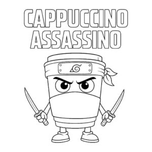 Desenho de Capuccino Assassino Desenho Colorir Imprimir 4