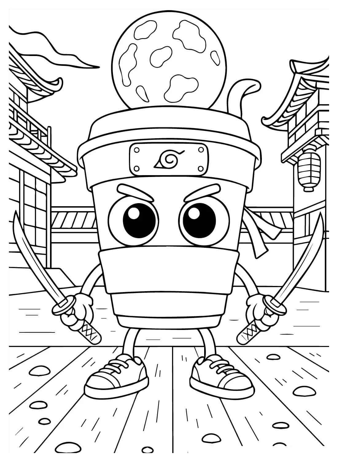 Desenho de Capuccino Assassino Desenho Colorir Imprimir 5