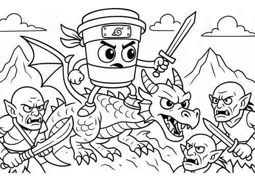 Desenho de Capuccino Assassino Desenho Colorir Imprimir 7