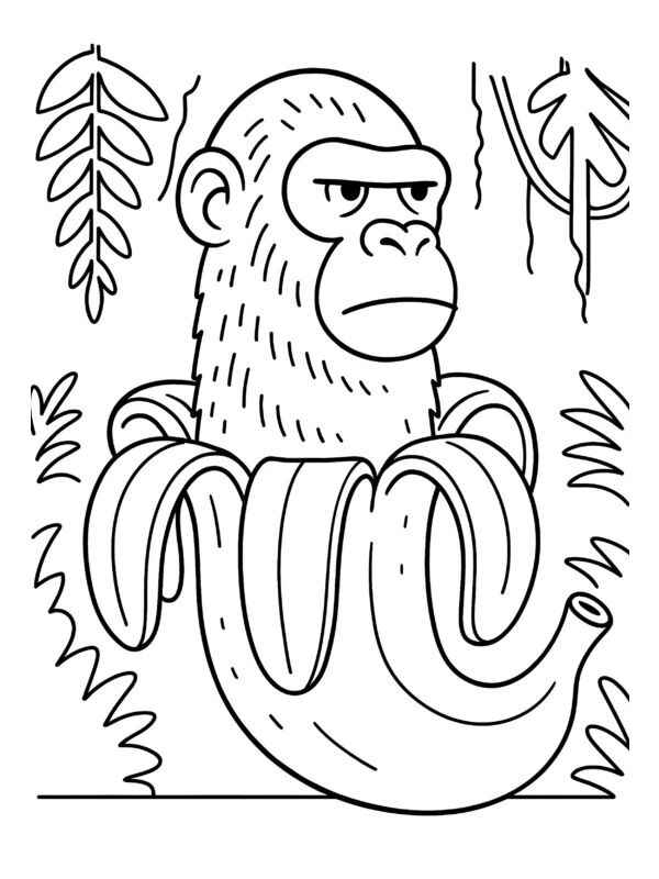 Desenho de Chimpanzini Bananini Desenho Colorir Imprimir 02