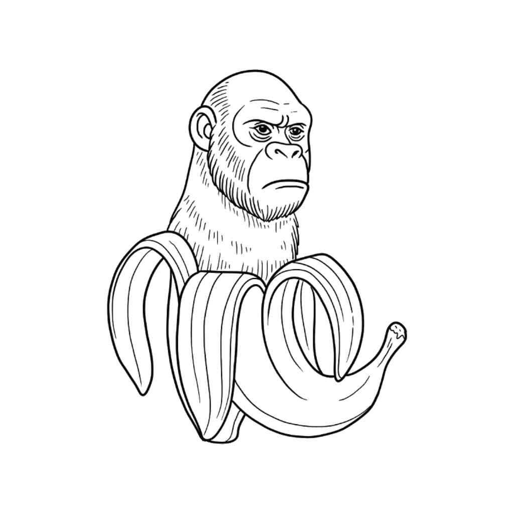 Desenho de Chimpanzini Bananini Desenho Colorir Imprimir 04