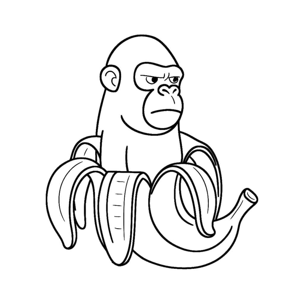 Desenho de Chimpanzini Bananini Desenho Colorir Imprimir 05