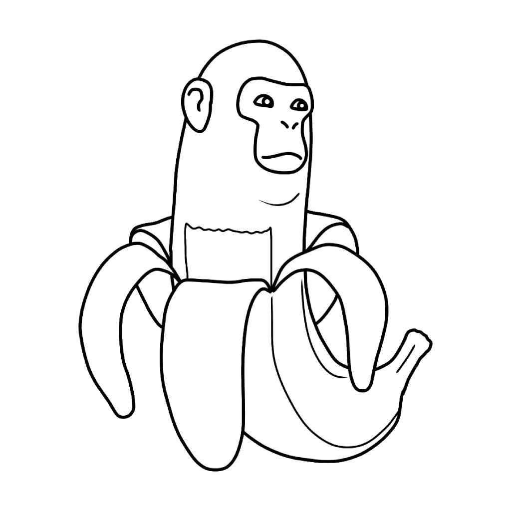 Desenho de Chimpanzini Bananini Desenho Colorir Imprimir 06