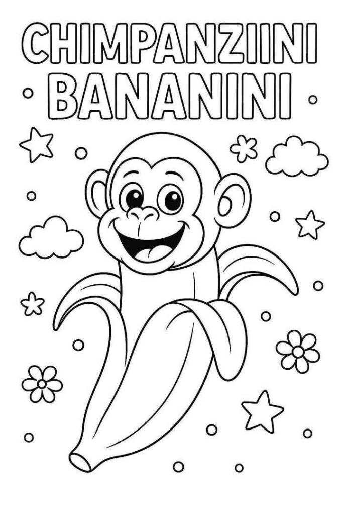 Desenhos de Chimpanzini Bananini para Imprimir e Colorir