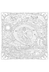 Desenho de Criação Do Mundo Desenho Colorir Imprimir 05