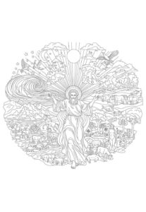 Desenho de Criação Do Mundo Desenho Colorir Imprimir 07