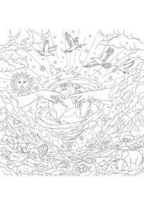 Desenho de Criação Do Mundo Desenho Colorir Imprimir 08