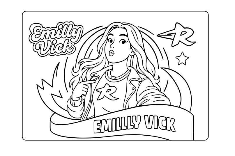 Desenho de Emilly Vick Desenho Colorir Imprimir 11