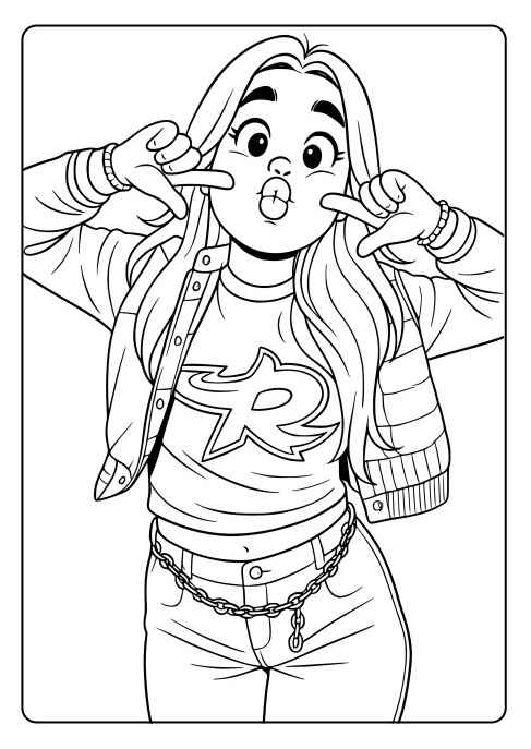 Desenho de Emilly Vick Desenho Colorir Imprimir 12