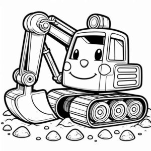 Desenho de Escavadeira Desenho Colorir Imprimir 16
