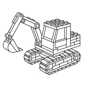 Desenho de Escavadeira Desenho Colorir Imprimir 26