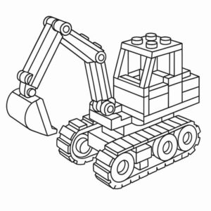 Desenho de Escavadeira Desenho Colorir Imprimir 27