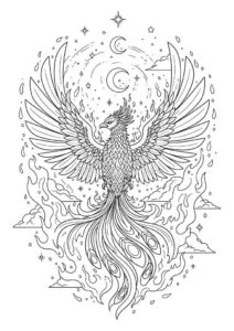 Desenho de Fenix Desenho Colorir Imprimir 03