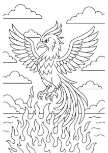 Desenho de Fenix Desenho Colorir Imprimir 05