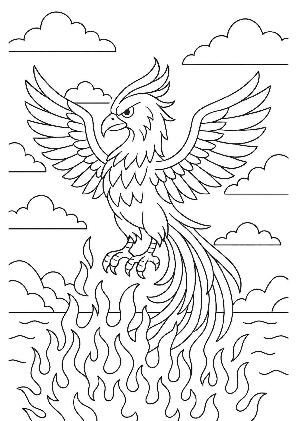 Desenho de Fenix Desenho Colorir Imprimir 05