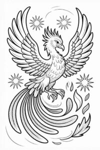 Desenho de Fenix Desenho Colorir Imprimir 07