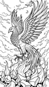 Desenho de Fenix Desenho Colorir Imprimir 08