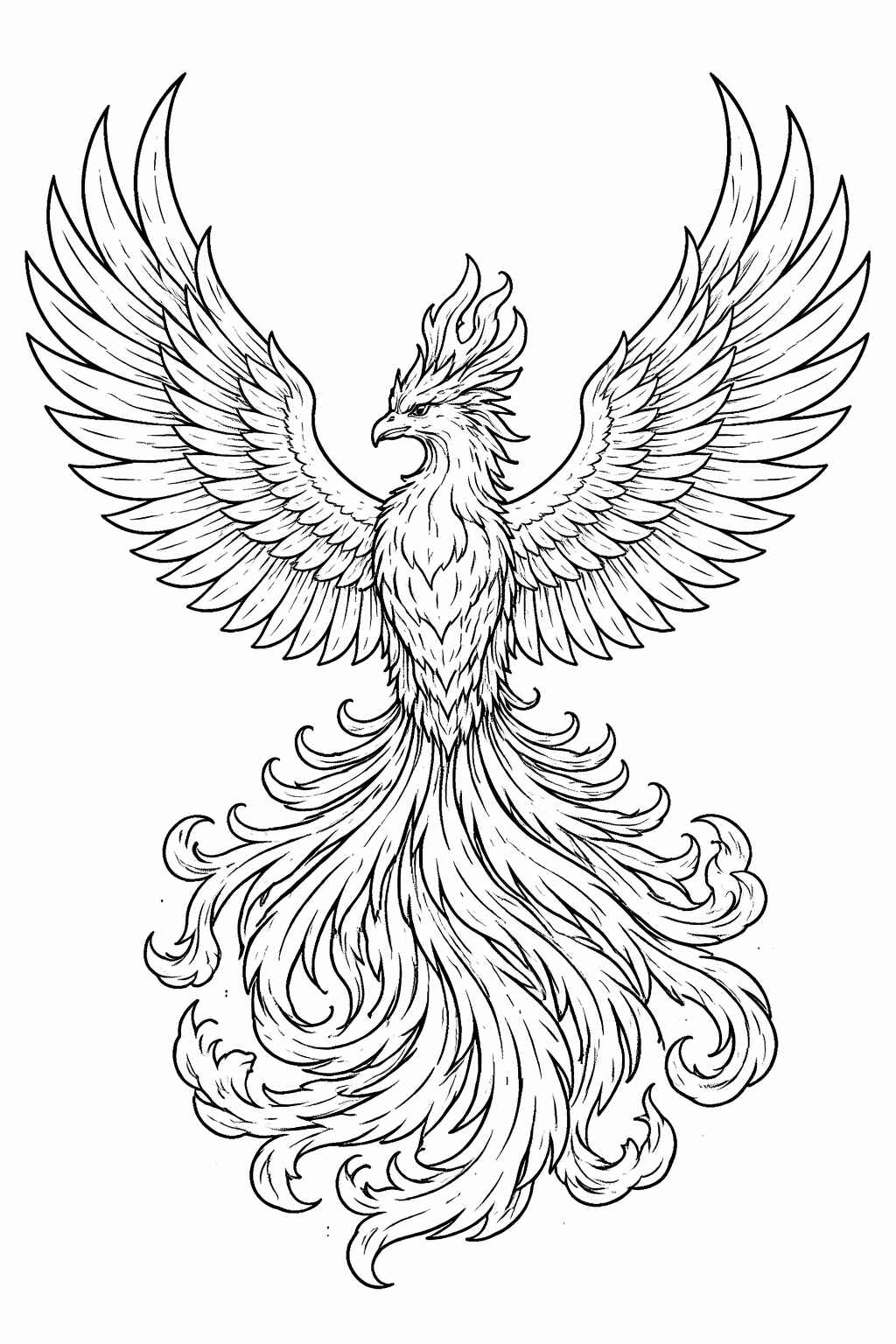 Desenho de Fenix Desenho Colorir Imprimir 09