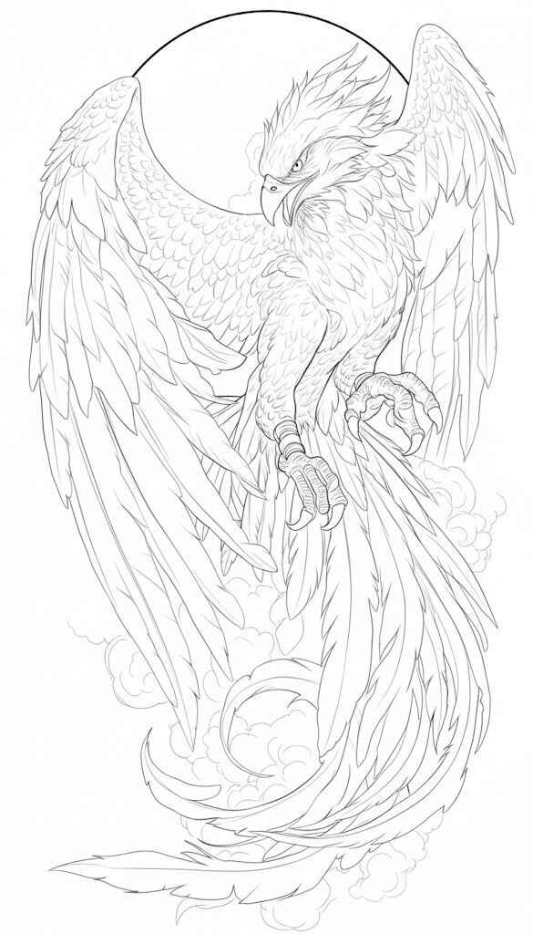 Desenho de Fenix Desenho Colorir Imprimir 10
